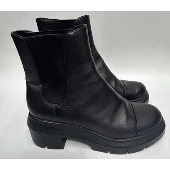 STUART WEITZMAN Norah Lug Boot Black Chelsea SO164 8C Chunky Platform WORN ONCE - Picture 3 of 10